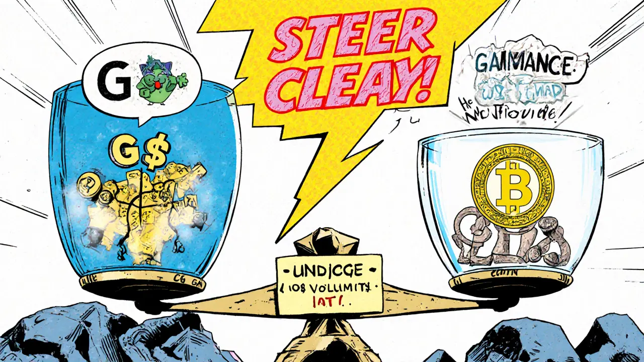 CGX and CGS dwarfed by Binance and Uniswap on a tipped scale.