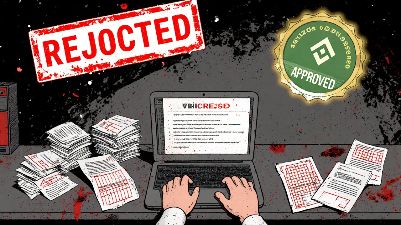 Frustrated user facing rejected KYC documents with Binance&#039;s approval in background