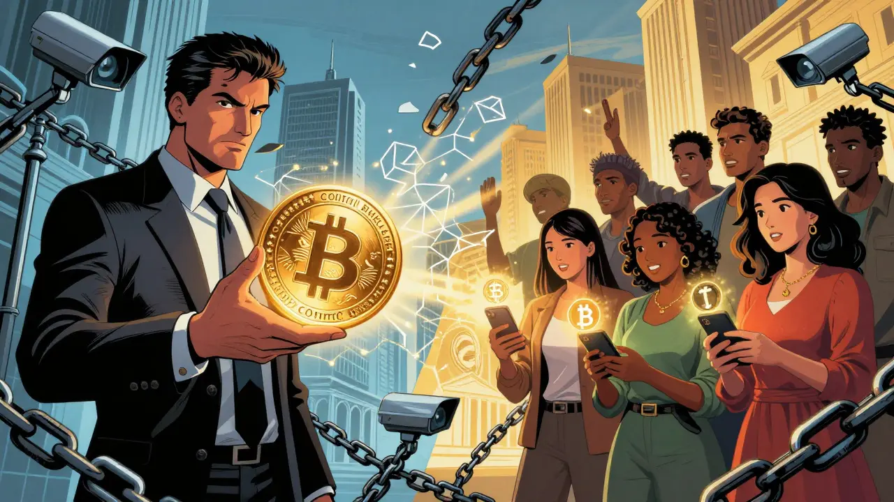 A group of Moroccans break free from bureaucratic chains as a central bank tries to impose control.