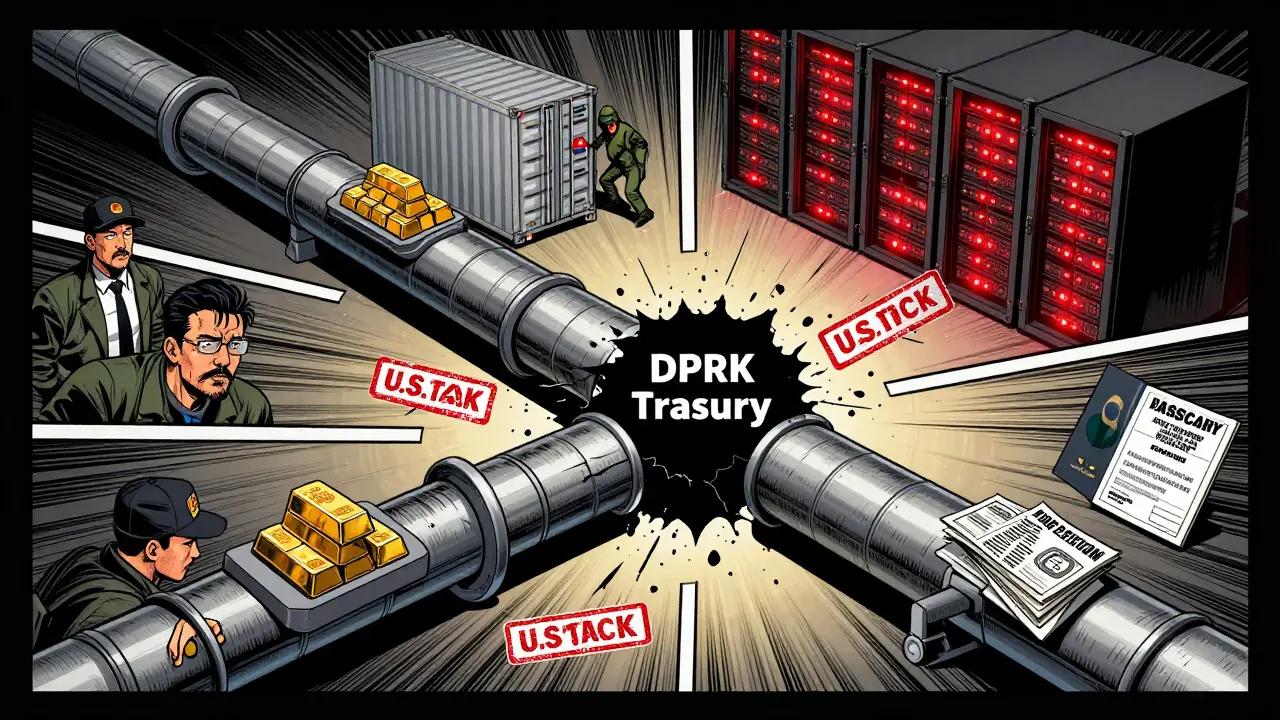 A global illicit pipeline linking Cambodia, China, and Russia to funnel stolen crypto into North Korea's state treasury under sanctions.