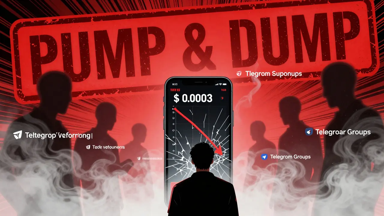 A lone investor stares at a crashing TATE price on a cracked phone, while ghostly influencers fade into smoke behind them.