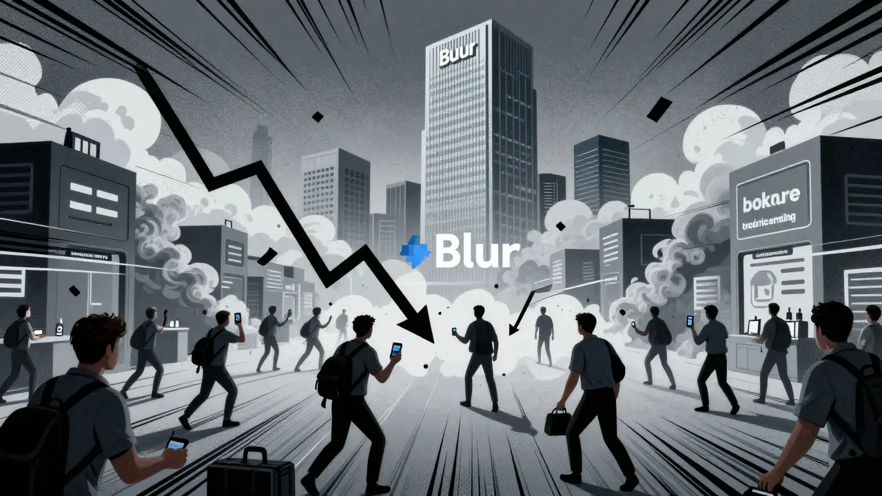 Chaotic wash trading scene with Blur competitor looming in background