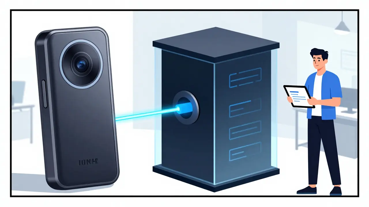 Secure hardware wallet connecting to transparent vault