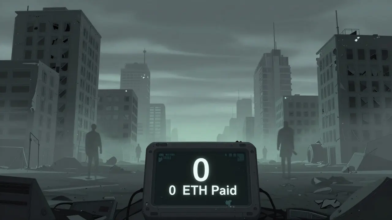 Abandoned digital city with zero user dashboard