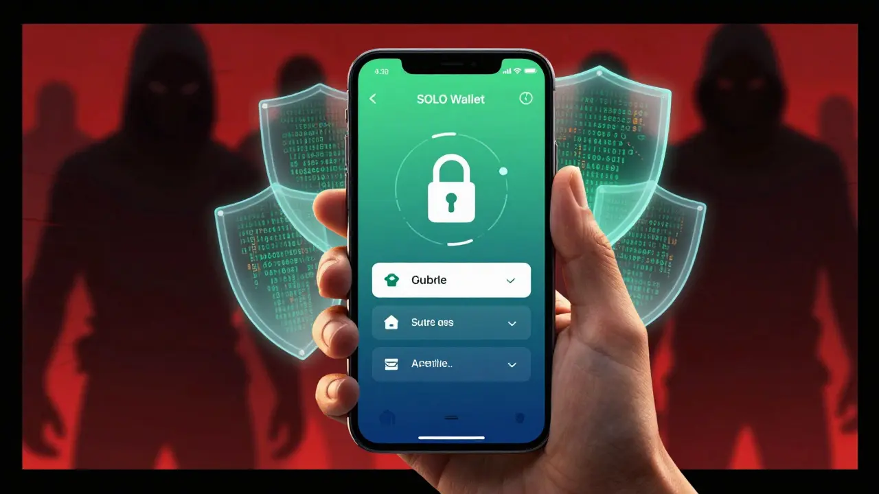 Mobile wallet protected by digital security shields