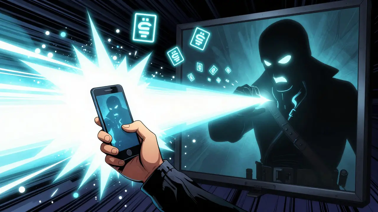 Whistleblower revealing a hidden pirate using smart contract technology