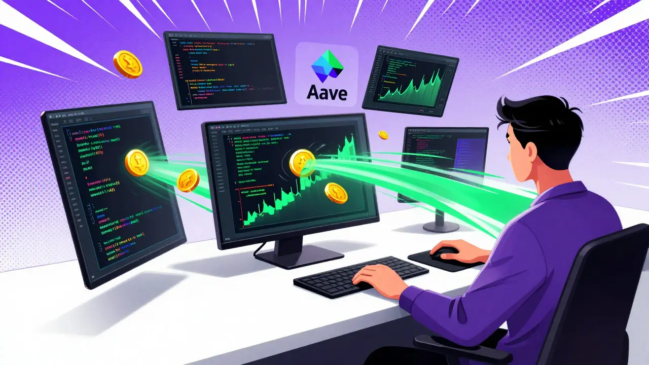 Developer using composable tools for instant yield aggregation
